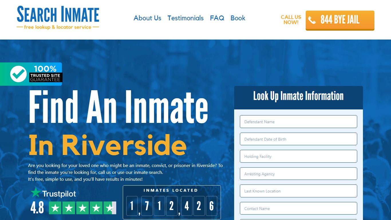 Find An Inmate in Riverside, California – SearchInmate.com